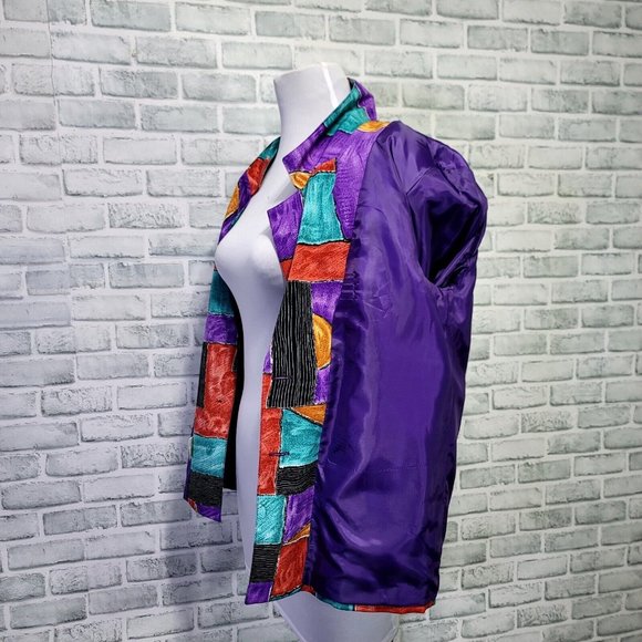 Vintage Multicolor Abstract Blazer - Picture 6 of 10